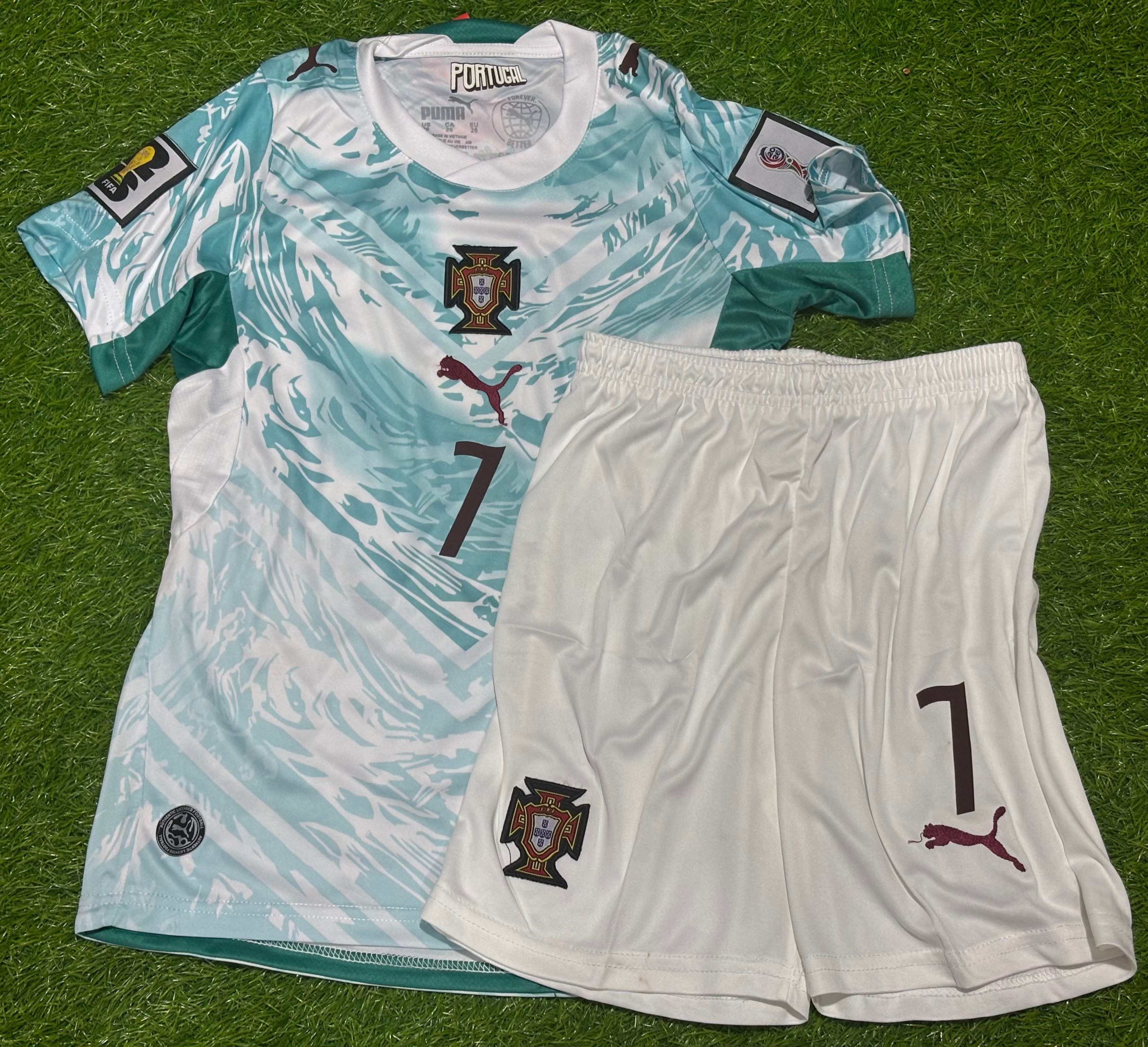 RONALDO 7 PORTUGAL AWAY FIFA CUP KIDS KIT 2026 – Jersey Zone