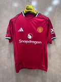 Manchester United Home Shirt(EMBROIDED LOGO)