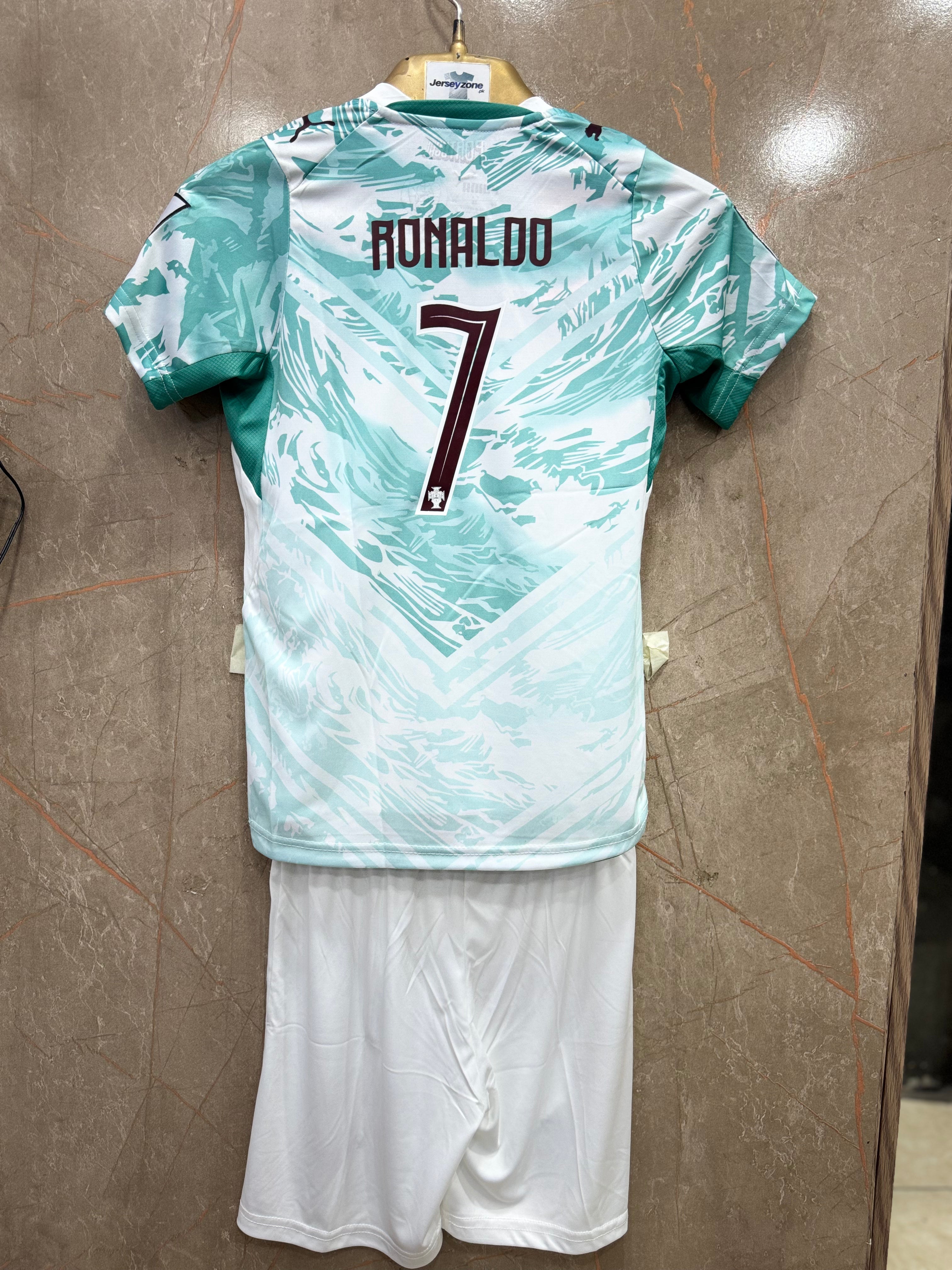 RONALDO 7 PORTUGAL AWAY FIFA CUP KIDS KIT 2026
