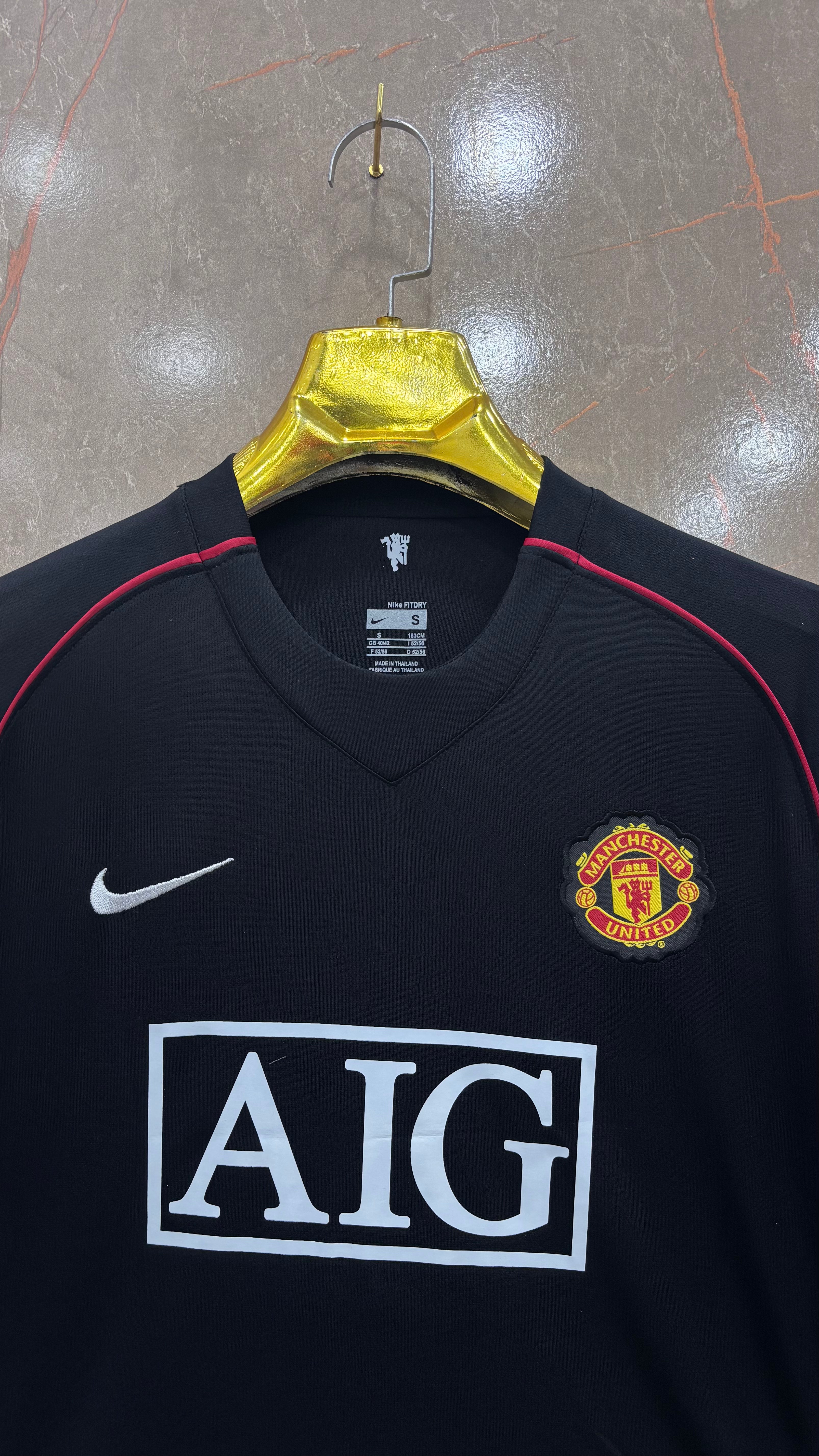 RONALDO 7 MANCHESTER UNITED BLACK SHIRT 2007/08