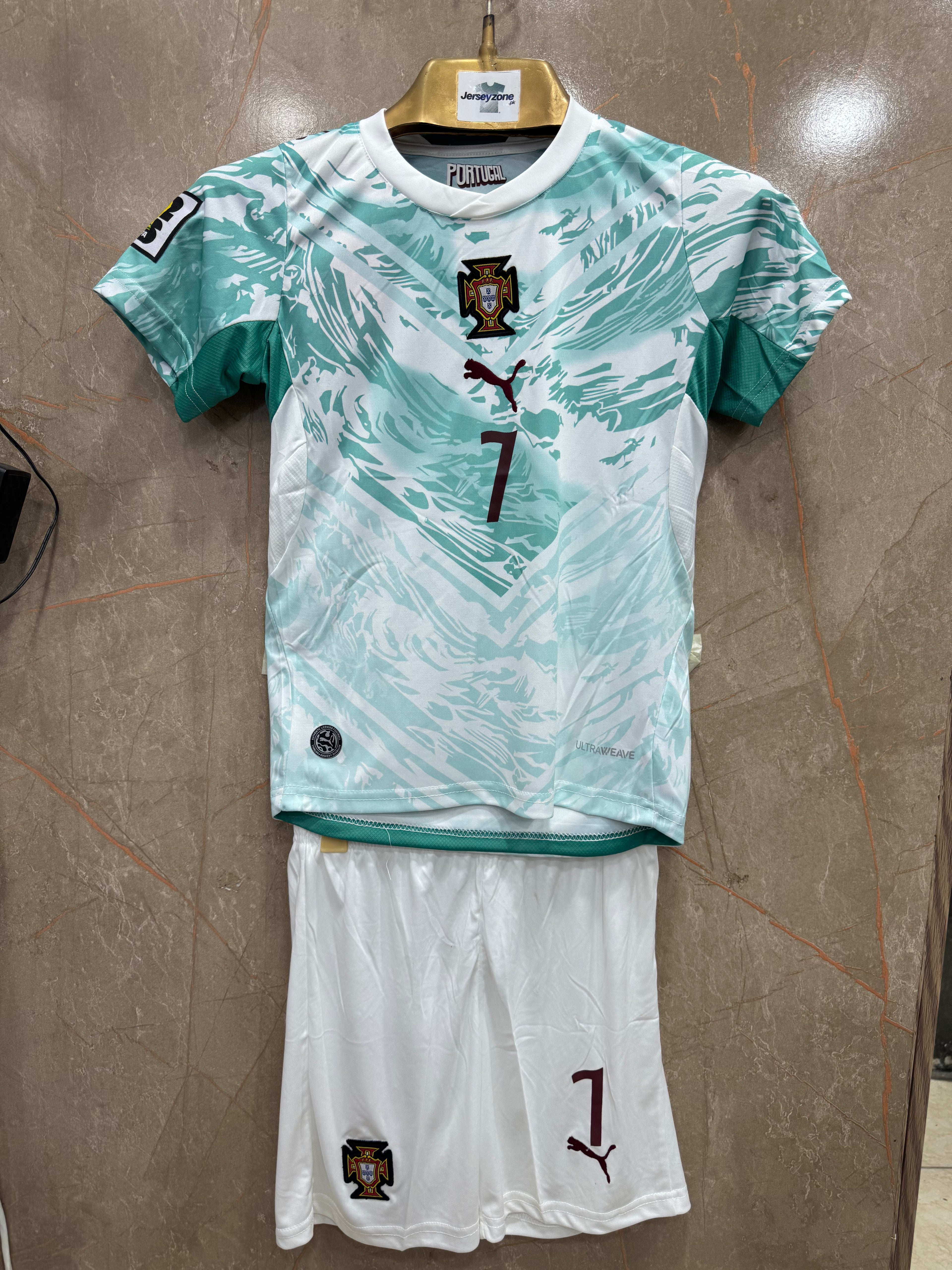 RONALDO 7 PORTUGAL AWAY FIFA CUP KIDS KIT 2026