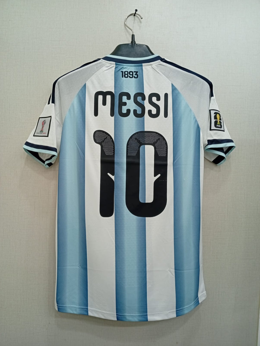 MESSI 10 ARGENTINA HOME FIFA CUP JERSEY (EMBROIDED LOGO)