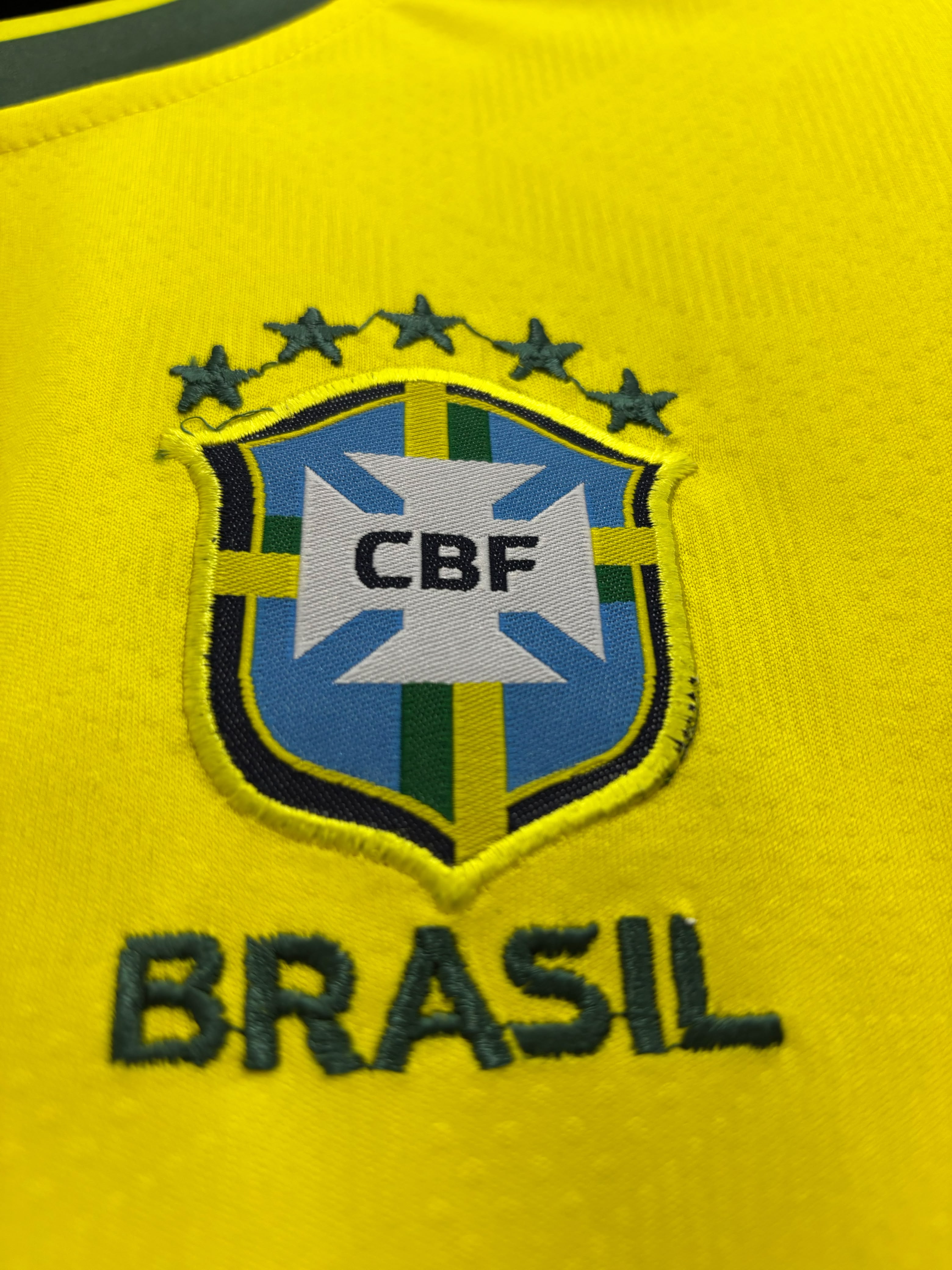 NEYMAR JR BRAZIL HOME FIFA CUP JERSEY (EMBROIDED LOGO)