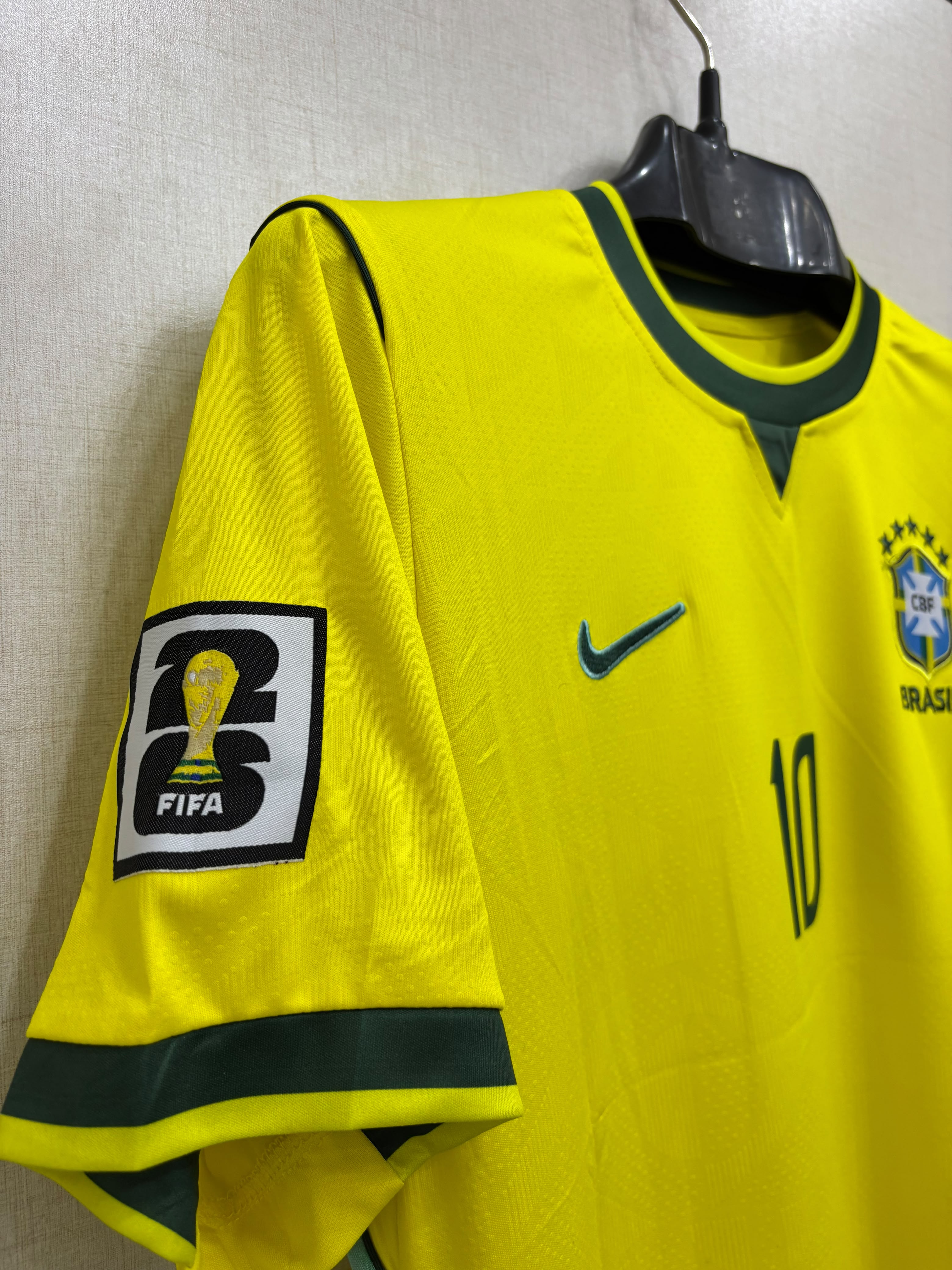 NEYMAR JR BRAZIL HOME FIFA CUP JERSEY (EMBROIDED LOGO)