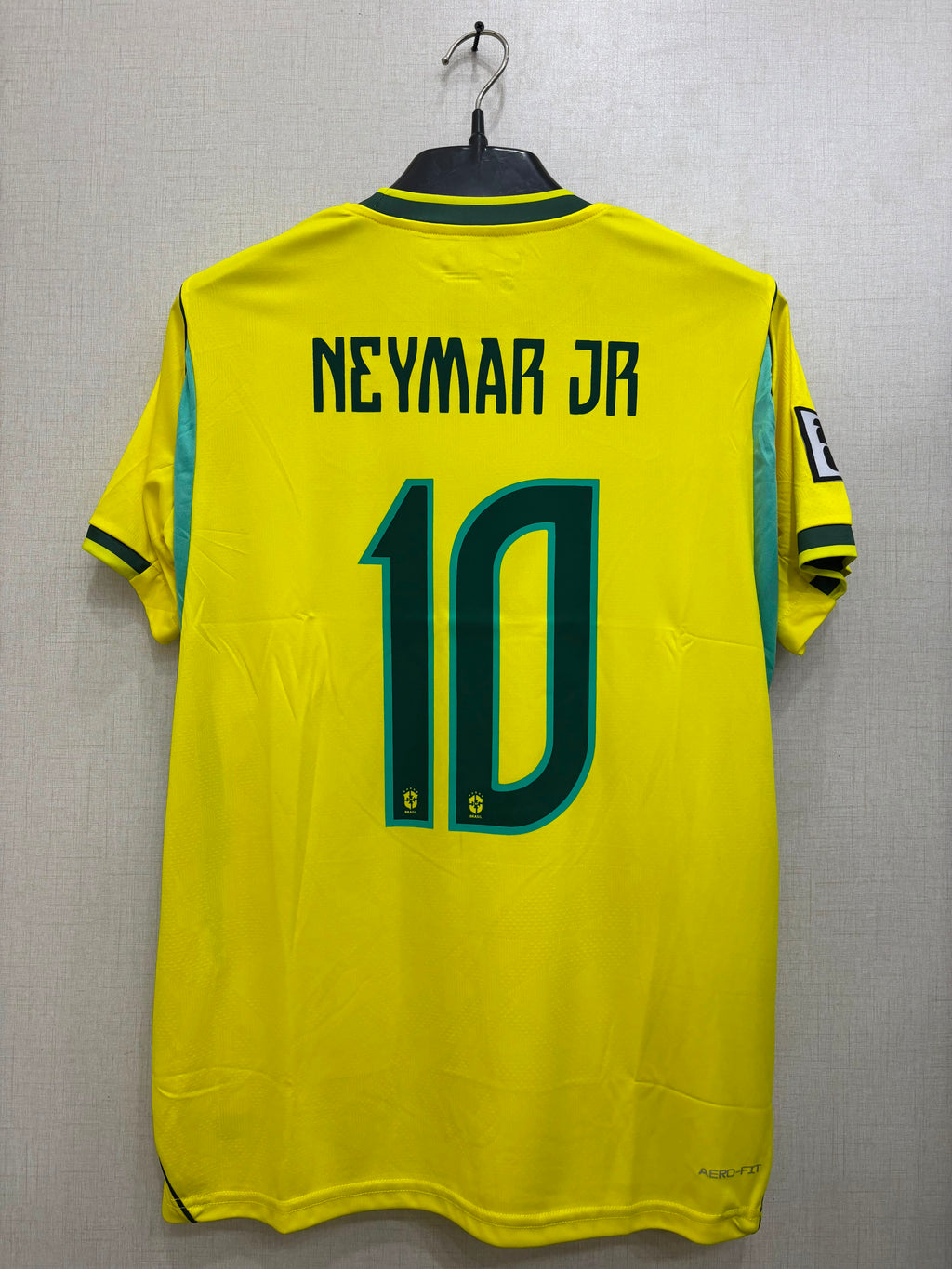 NEYMAR JR BRAZIL HOME FIFA CUP JERSEY (EMBROIDED LOGO)