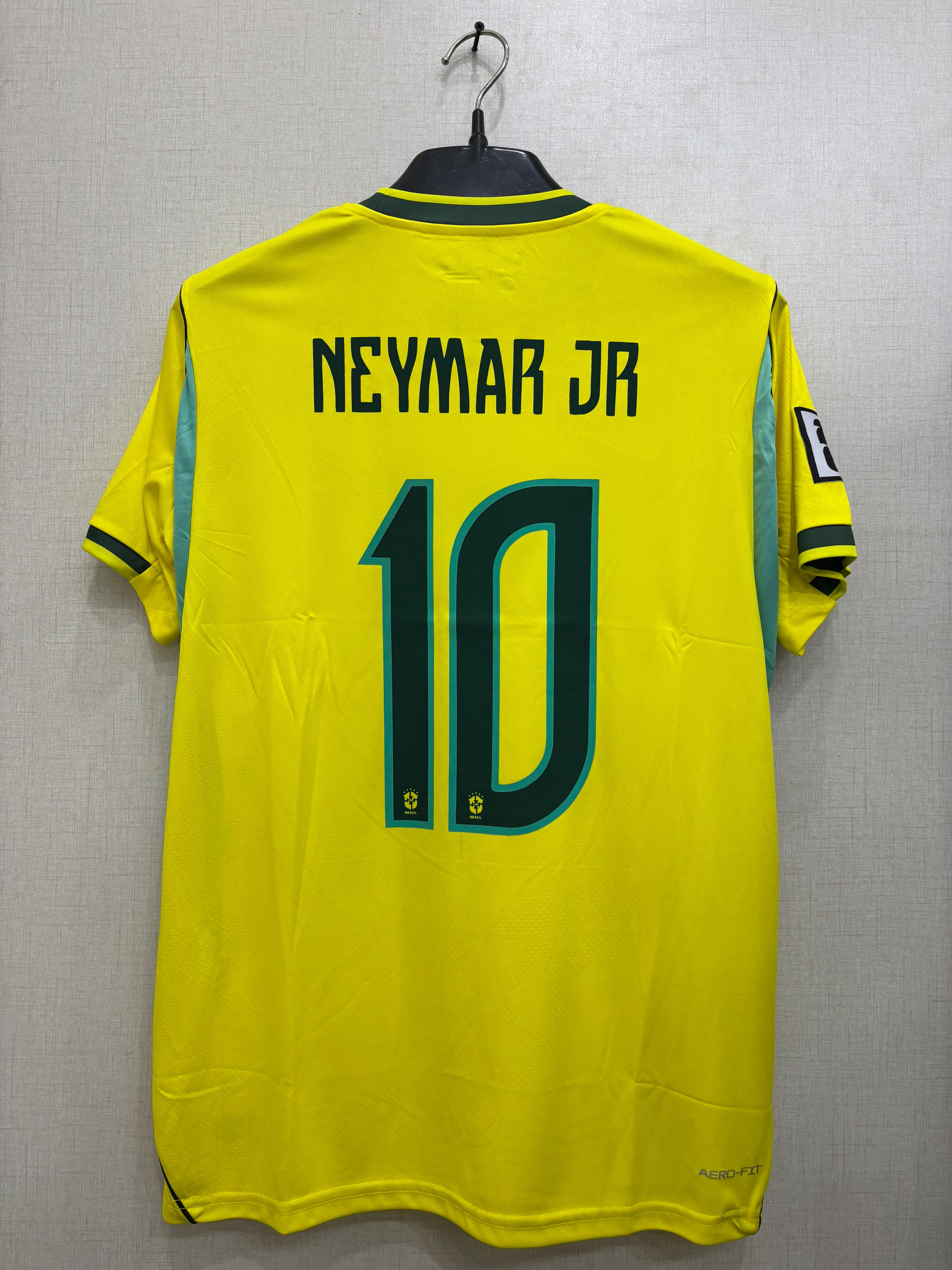 NEYMAR JR BRAZIL HOME FIFA CUP JERSEY (EMBROIDED LOGO)