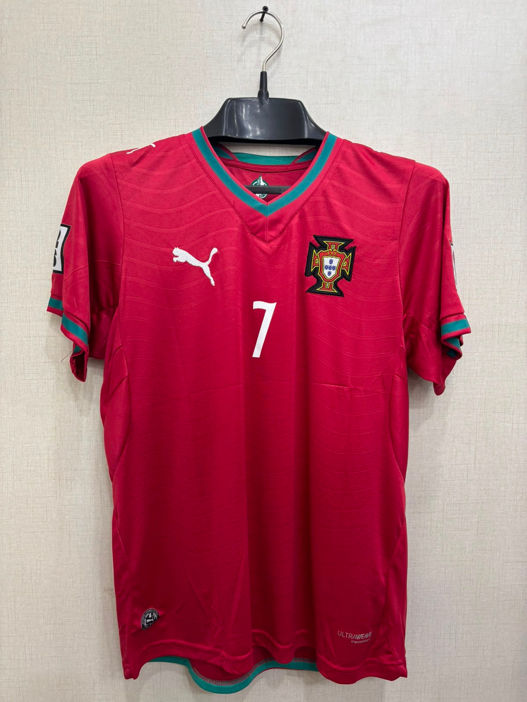 RONALDO 7 PORTUGAL HOME FIFA CUP KIT(EMBROIDED LOGO)