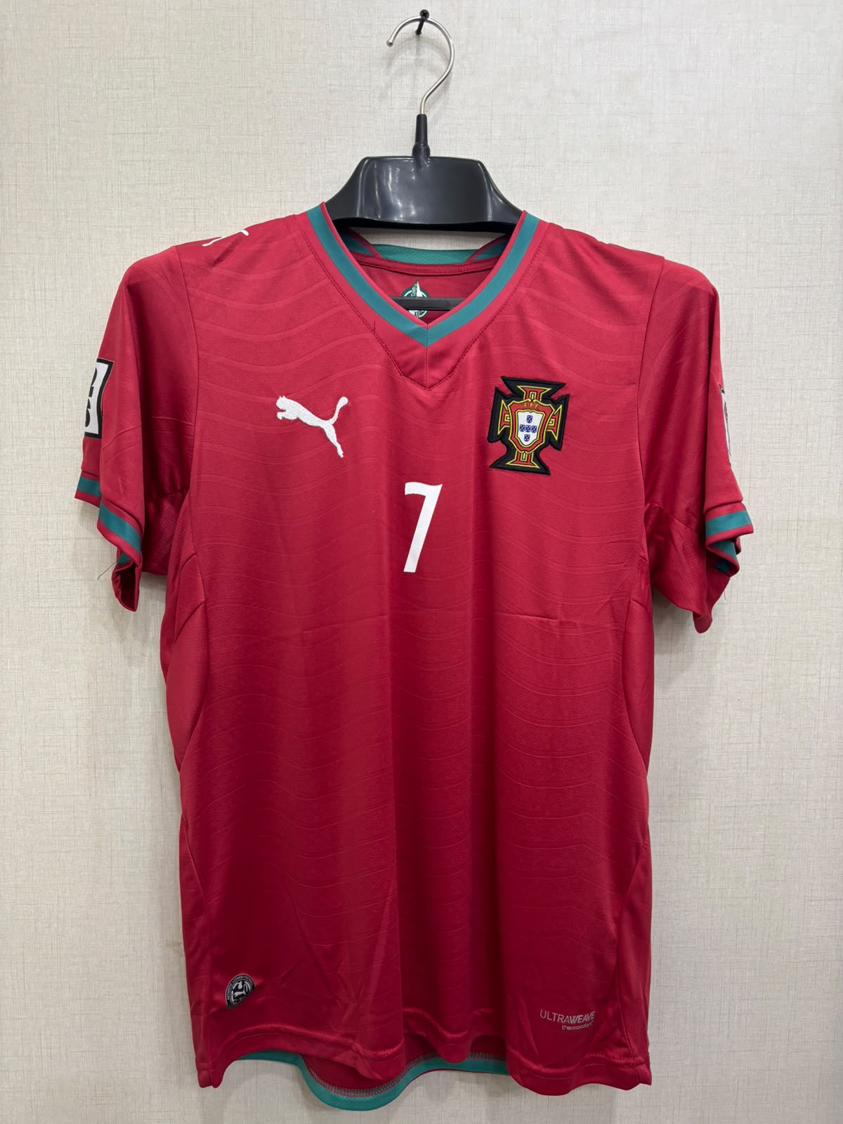RONALDO 7 PORTUGAL HOME FIFA CUP KIT(EMBROIDED LOGO)