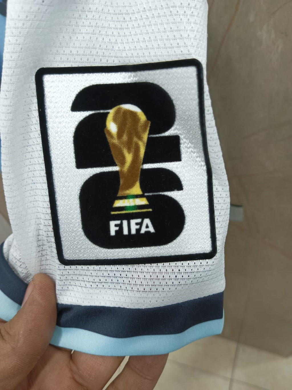 MESSI 10 ARGENTINA HOME FIFA CUP JERSEY ORIGINAL 3D LOGO
