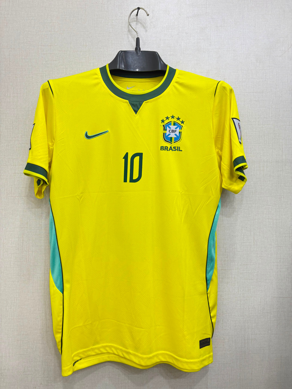 NEYMAR JR BRAZIL HOME FIFA CUP JERSEY (EMBROIDED LOGO)