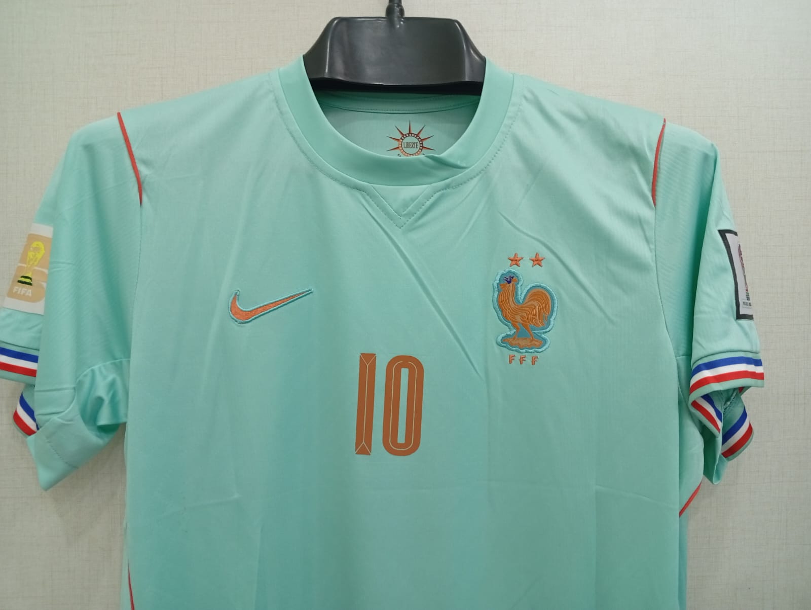 MBAPPE 10 FRANCE AWAY FIFA CUP JERSEY (EMBROIDED LOGO)