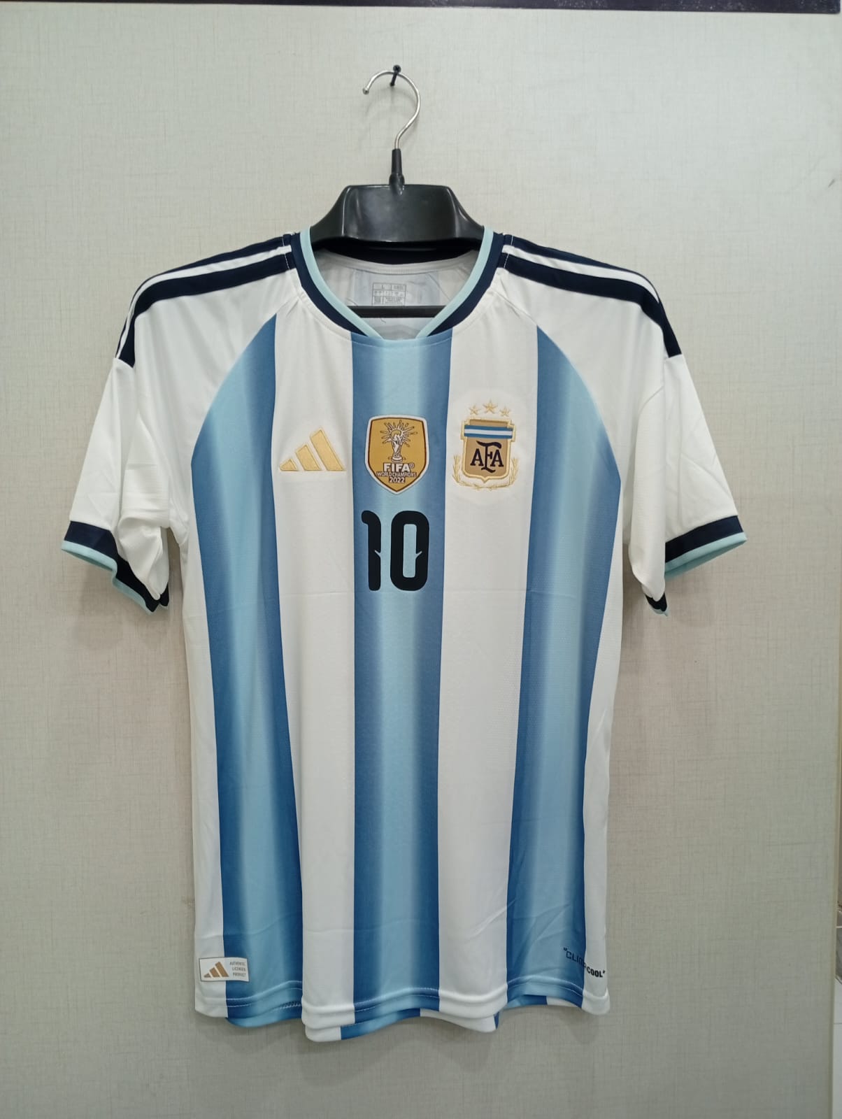 MESSI 10 ARGENTINA HOME FIFA CUP JERSEY (EMBROIDED LOGO)