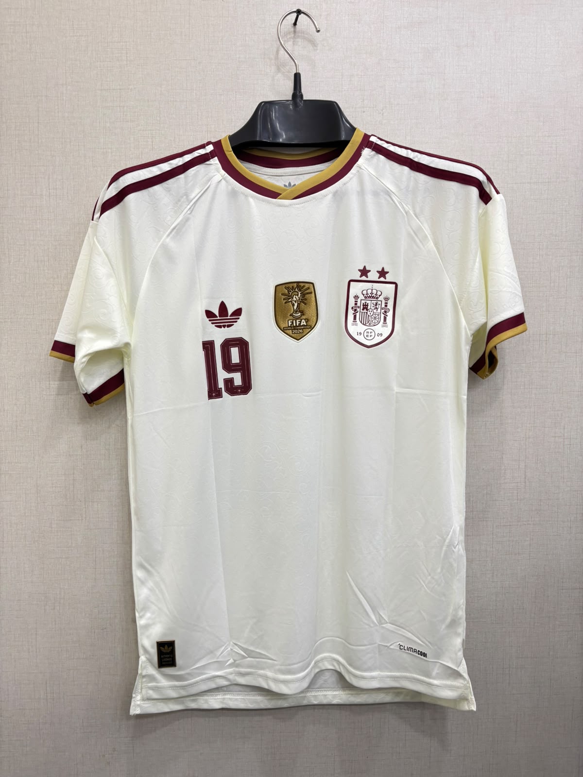 SPAIN AWAY FIFA CUP 2 STAR JERSEY 2026 (TPU LOGO)